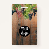 Weingarten Holz & Trauben Logos für Weinverkostung Ausweis (Rückseite)