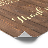 Weingarten Holzfass Hochzeitskarte Poster (Ecke)