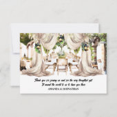 Weingarten mit Weinkarte im Sommer Dankeskarte (Vorderseite)