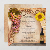 Weingarten oder Weinthema Party Einladung der Ruhe (Vorne/Hinten)