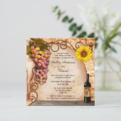 Weingarten oder Weinthema Party Einladung der Ruhe (Stehend Vorderseite)