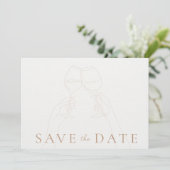Weingarten Outdoor Wedding Foto Save the Date (Stehend Vorderseite)