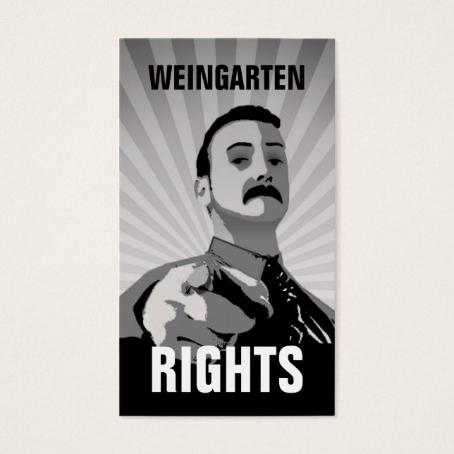 WEINGARTEN RIGHTS Business Card (Vorderseite)