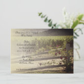 Weingarten und Rose Weinkultur und Erde Party Einladung (Stehend Vorderseite)