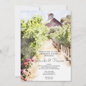 Weingarten und Roter Stall Probe Abendessen Einladung (Vorderseite)