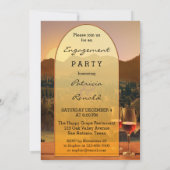 Weingarten Wein Thema Engagement Party Einladung (Rückseite)