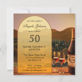 Weingarten Weinthema Erwachsene Einladung zum Gebu (Rückseite)