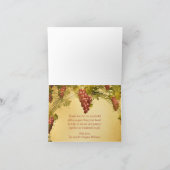 Weingartenhochzeit Dankeschön Karte (Innenseite)