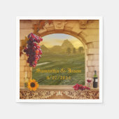 Weingartenhochzeit oder Erntedank Papier Napkins Serviette (Vorderseite)