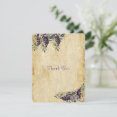 Weingartenhochzeit, rustikale Wasserfarbe, vielen Dankeskarte (Stehend Vorderseite)