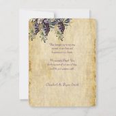 Weingartenhochzeit, rustikale Wasserfarbe, vielen  Dankeskarte (Rückseite)