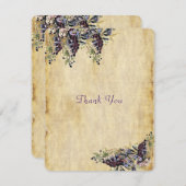 Weingartenhochzeit, rustikale Wasserfarbe, vielen Dankeskarte (Vorne/Hinten)