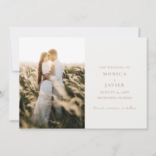 Weingartenhochzeit Toast-Foto Save the Date (Rückseite)