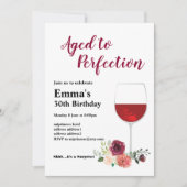 Weingeburtseinladung, "Aged to Perfection Invit" Einladung (Vorderseite)