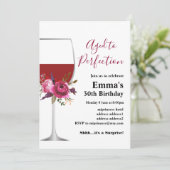 Weingeburtseinladung, "Aged to Perfection Invit" Einladung (Stehend Vorderseite)