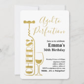 Weingeburtseinladung, "Aged to Perfection Invit" Einladung (Vorderseite)