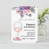 Weingeburtstagseinladung, "Aged to Perfection" Einladung (Stehend Vorderseite)