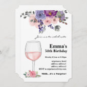 Weingeburtstagseinladung, "Aged to Perfection" Einladung (Vorne/Hinten)