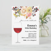 Weingeburtstagseinladung, "Aged to Perfection" Einladung (Stehend Vorderseite)