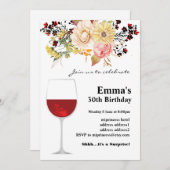 Weingeburtstagseinladung, "Aged to Perfection" Einladung (Vorne/Hinten)