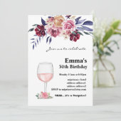 Weingeburtstagseinladung, "Aged to Perfection" Einladung (Stehend Vorderseite)