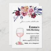 Weingeburtstagseinladung, "Aged to Perfection" Einladung (Vorne/Hinten)