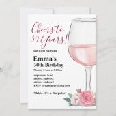 Weingeburtstagseinladung, "Aged to Perfection" Einladung (Vorderseite)