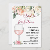 Weingeburtstagseinladung, "Aged to Perfection" Einladung (Vorderseite)