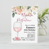 Weingeburtstagseinladung, "Aged to Perfection" Einladung (Stehend Vorderseite)