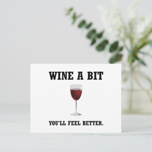 Weingefühl besser postkarte (Stehend Vorderseite)