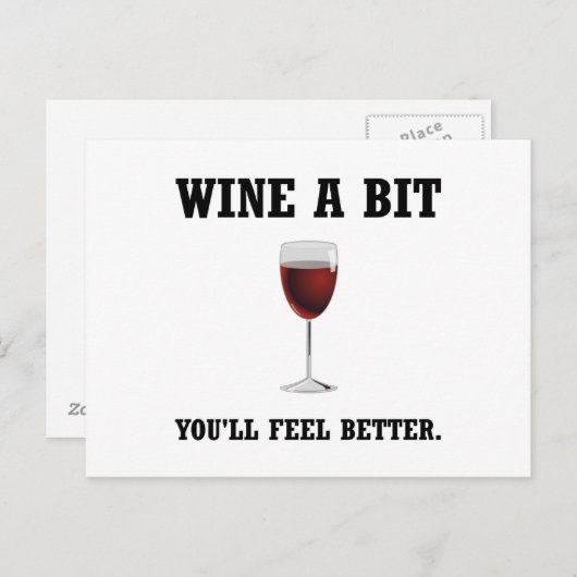 Weingefühl besser postkarte (Vorne/Hinten)