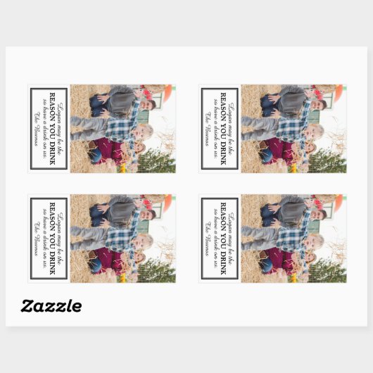 Weingeschenk Rechteckiger Aufkleber (Blatt)