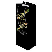 Weingeschenke Bag-Champagne Splash-Happy Geburtsta Geschenktüte Für Weinflaschen (Rückseite Schrägansicht)