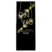 Weingeschenke Bag-Champagne Splash-Happy Geburtsta Geschenktüte Für Weinflaschen (Rückseite)