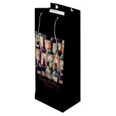 Weingeschenke Bag-Wine Liebhaber von Weinkultur un Geschenktüte Für Weinflaschen (Rückseite Schrägansicht)