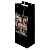 Weingeschenke Wein Liebhaber nur weil Geschenktüte Für Weinflaschen (Rückseite Schrägansicht)