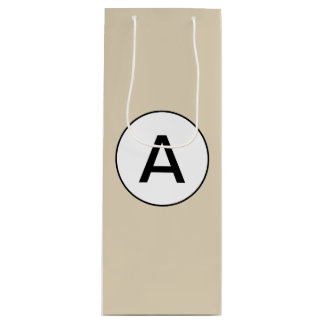 WEINgeschenktasche mit KUNSTSTOFFMONOGRAMM Geschenktüte Für Weinflaschen