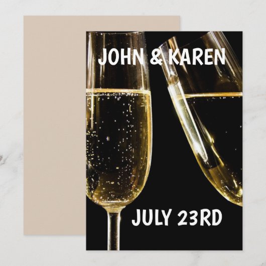 WEINGLAPPEN EINLADUNG (Vorne/Hinten)