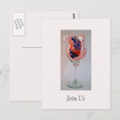 Weinglas 3 Postkarte (Vorne/Hinten)