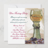 WEINGLAS,ALTE WEINRÜBENDER PARTY EINLADUNG (Rückseite)