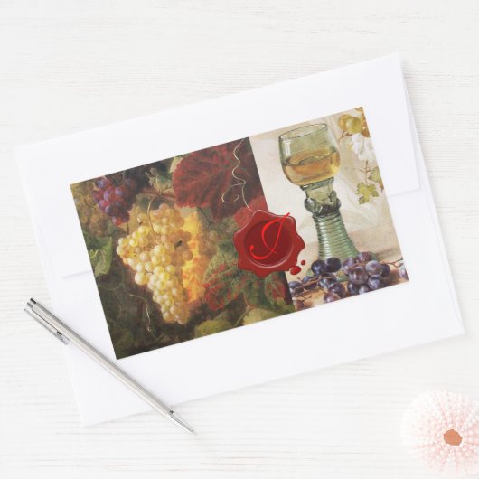 WEINGLAS,ALTE WEINRÜBENDER PARTY RECHTECKIGER AUFKLEBER (Umschlag)