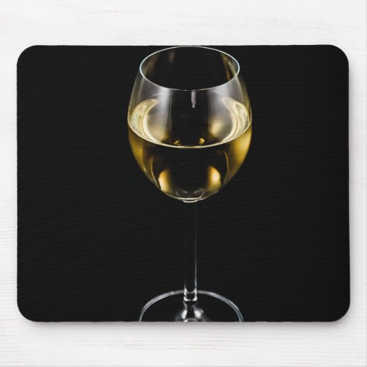 Weinglas auf schwarz mousepad (Vorne)