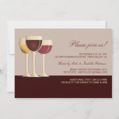 Weinglas-Auswahl-Wein-Probieren-Party Einladung (Rückseite)