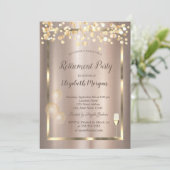 Weinglas, Ballons, Türbeschaffung Einladung (Stehend Vorderseite)