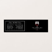 Weinglas, Bar/Weinkeller, Detaillierte Angaben Visitenkarten (Außenseite Aufgefaltet)