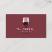 Weinglas, Bar/Weinkeller Visitenkarte (Vorderseite)