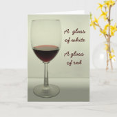 Weinglas - Beliebte Geburtstagskarte Karte (Gelbe Blume)