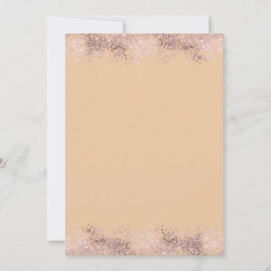 Weinglas Boho Blume Perlen Brunch & Bubbly Einladung (Rückseite)