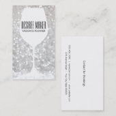 Weinglas | Bokeh Visitenkarte (Vorne/Hinten)