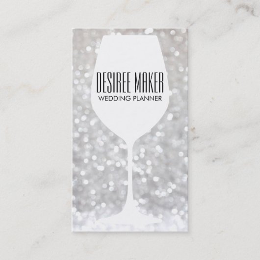 Weinglas | Bokeh Visitenkarte (Vorderseite)